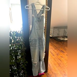 American Eagle denim overalls
